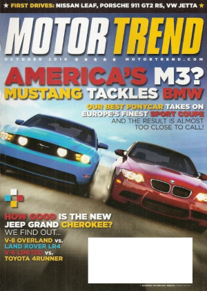 MOTOR TREND 2010 OCT - MUSTANG GT vs. BMW M3, 911 GT2 RS, WRX STI, 911 GT3